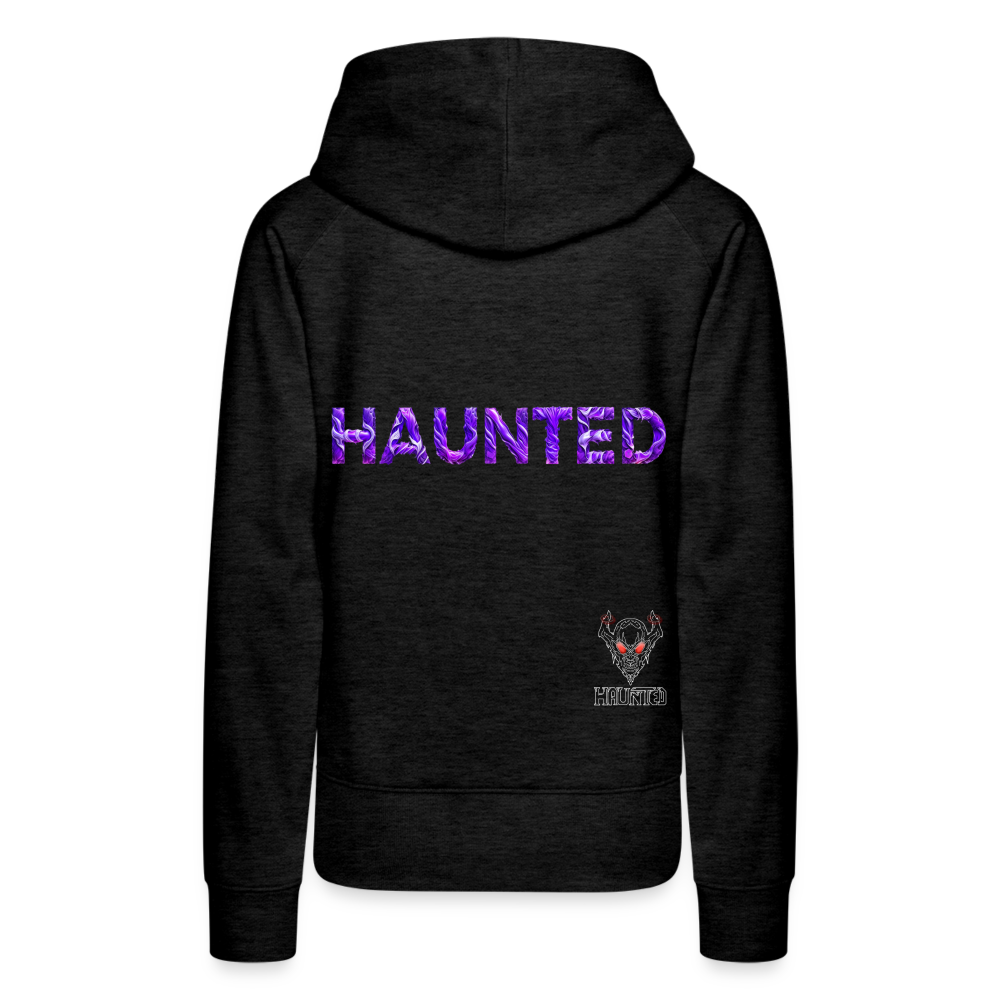 Women Hoodie Violet Whispers Essence - Anthrazit