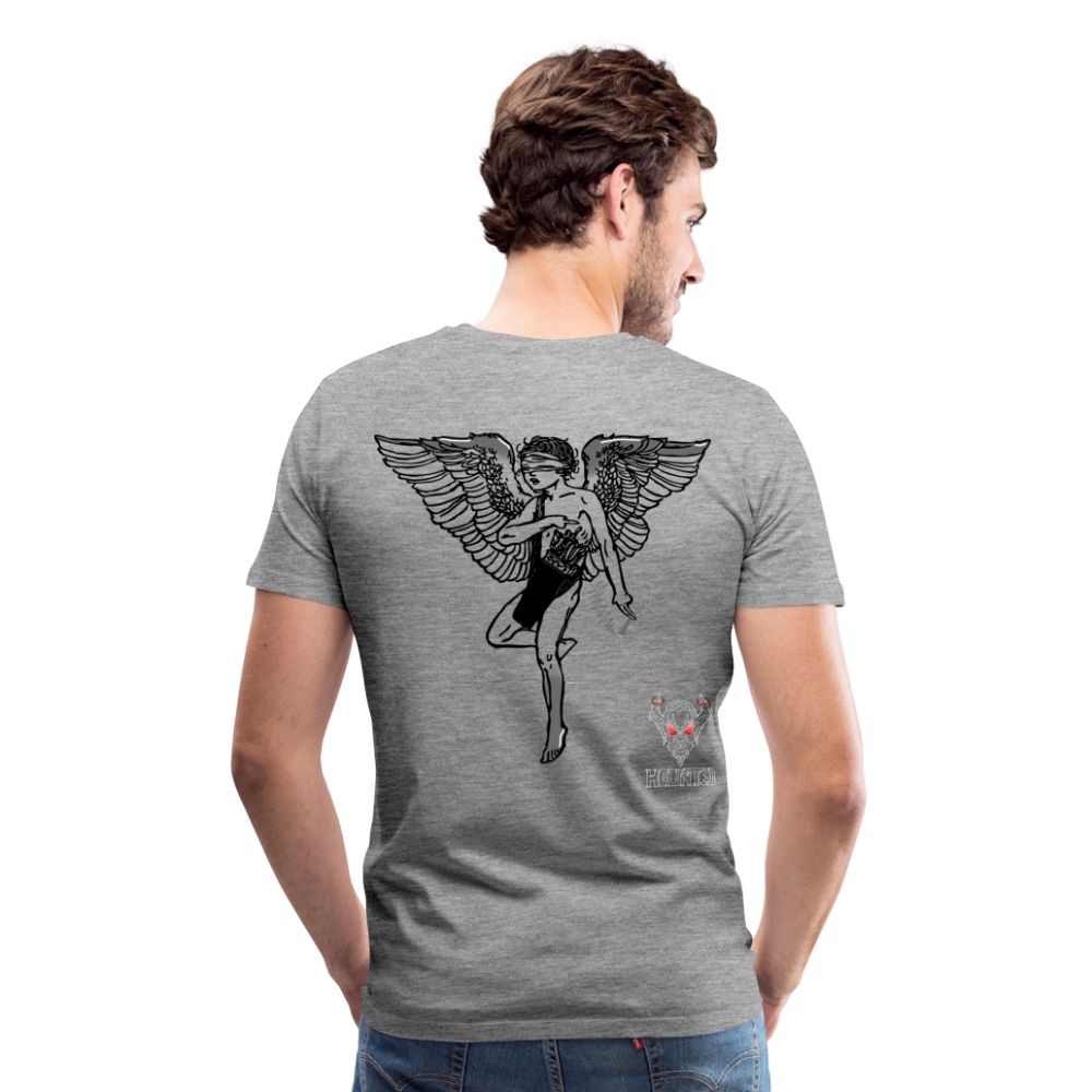 Men T-Shirt Angel - Grau meliert