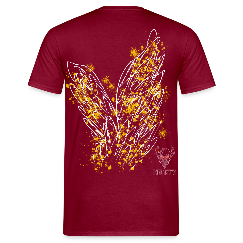 Men T-Shirt Yellow Wings - Ziegelrot
