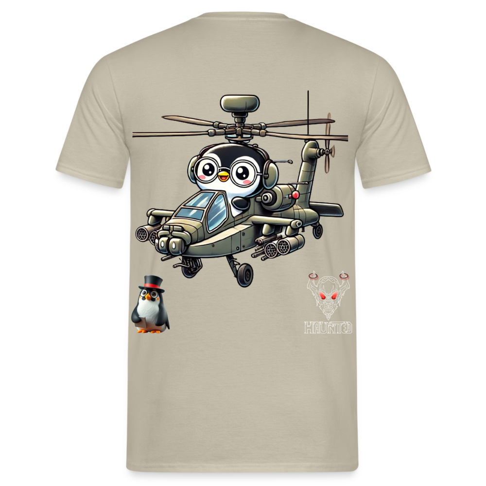 Men T-Shirt KasPenguin in Apache - Sandbeige
