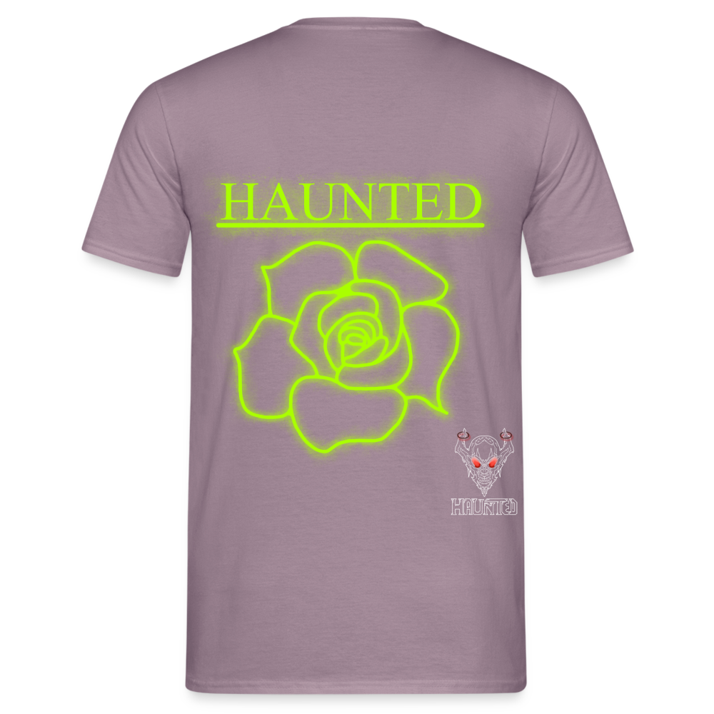 Men T-Shirt Poison Neon Rose - Lilagrau 