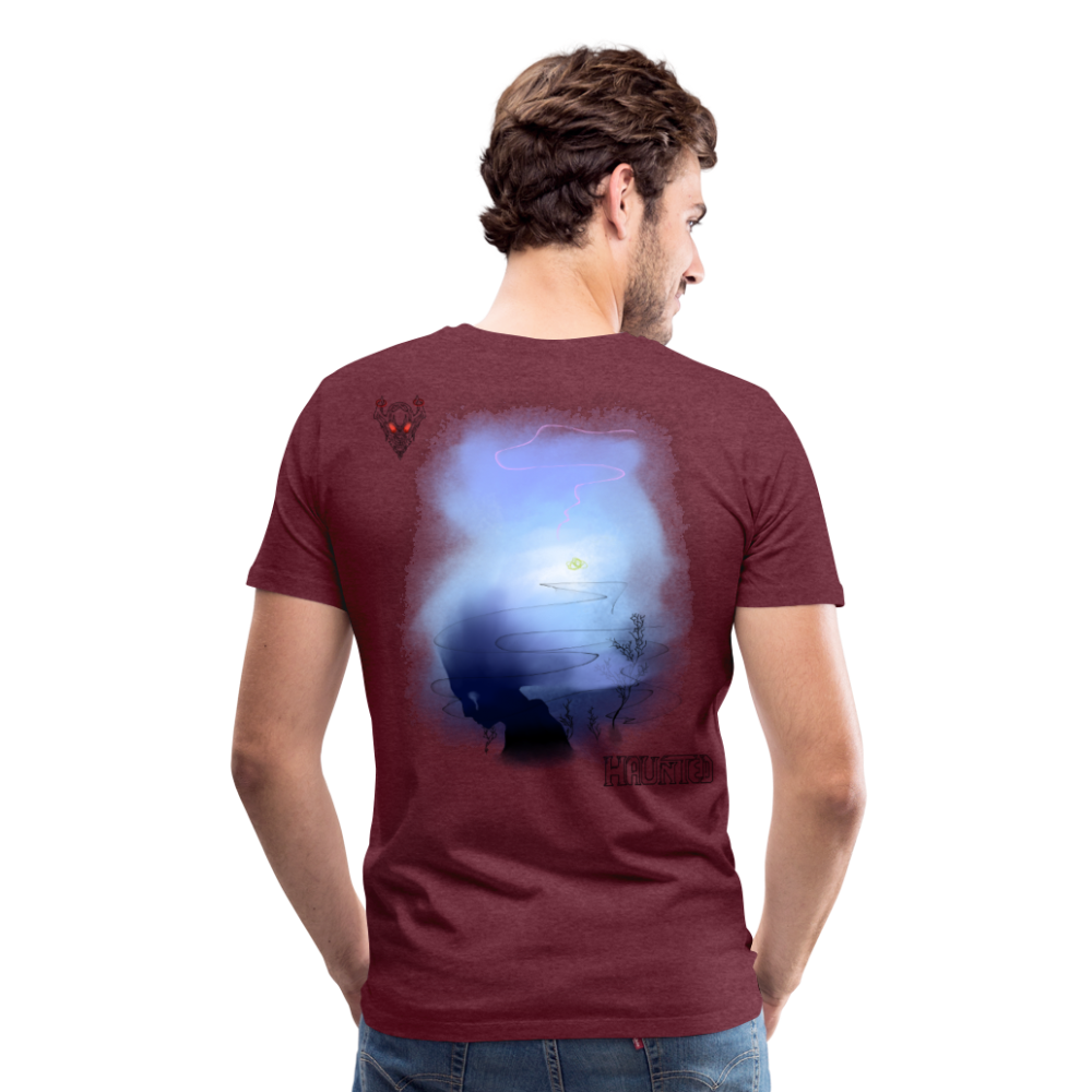 Man T-Shirt Fading - Bordeauxrot meliert