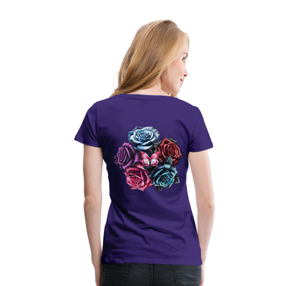 Women T-Shirt Rose Circle - Lila