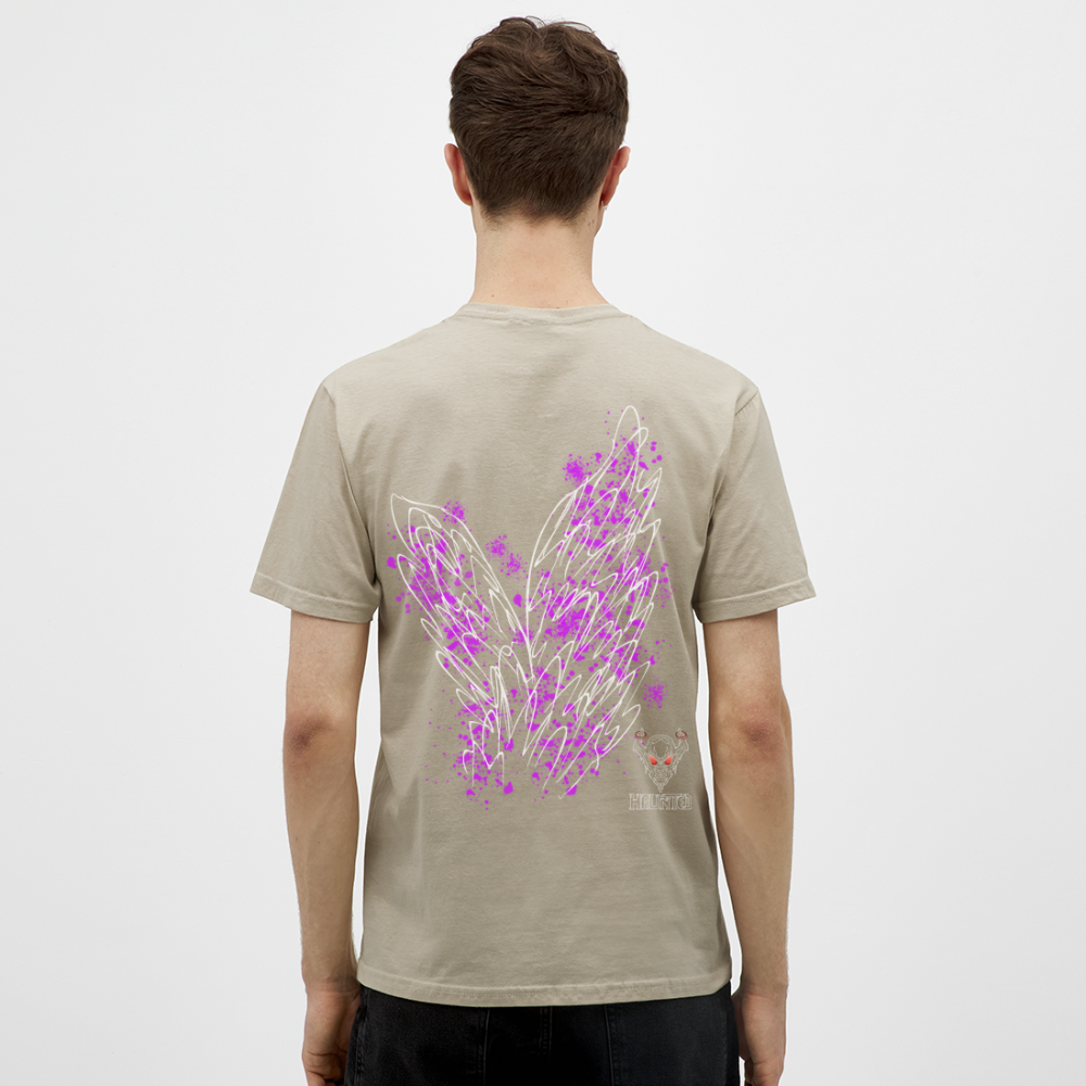 Men T-Shirt Pink Wings - Sandbeige