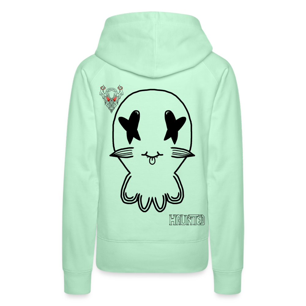 Woman Hoodie Ghost No Doodle Dark - helles Mintgrün