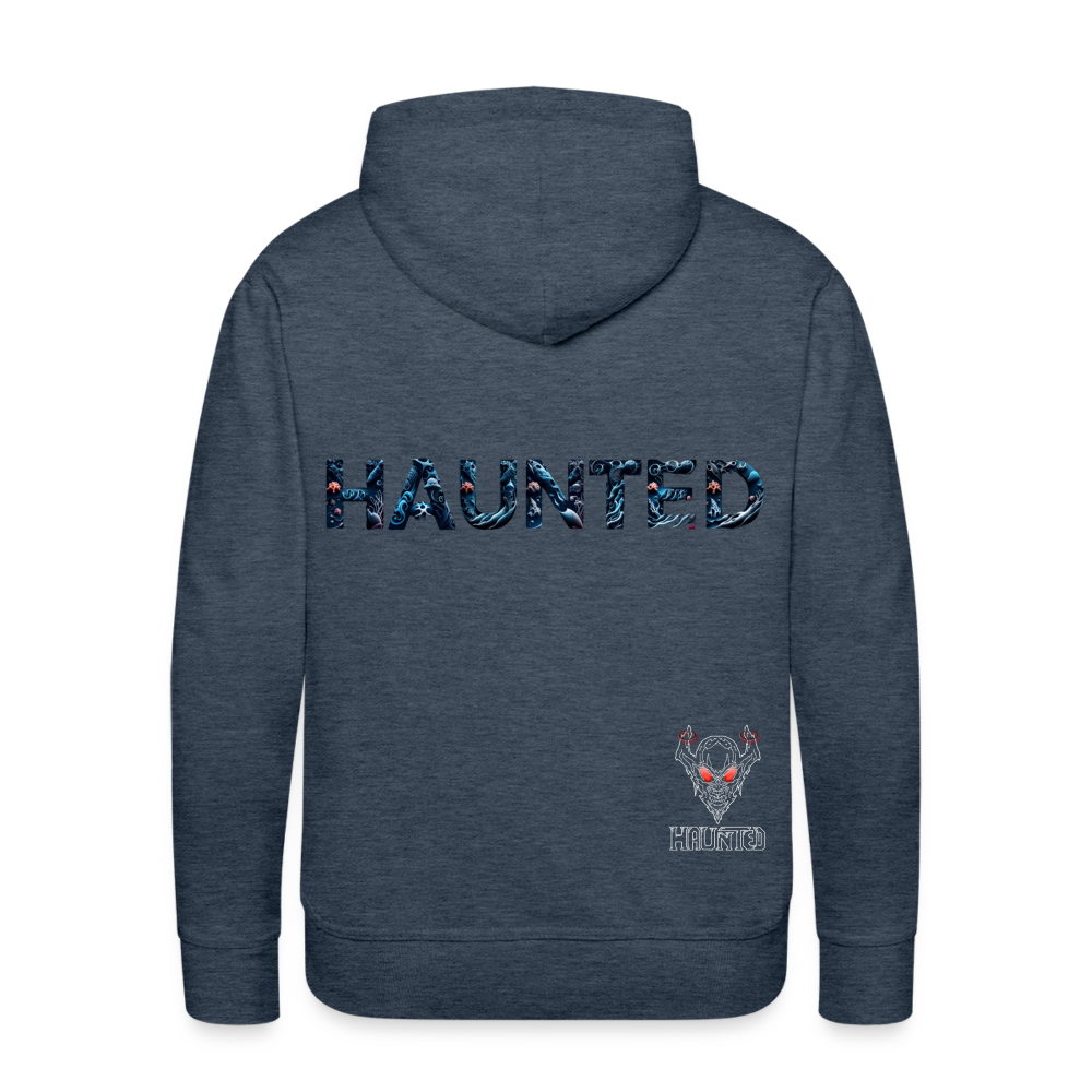 Men Hoodie Abyssal Coral Glow - Jeansblau