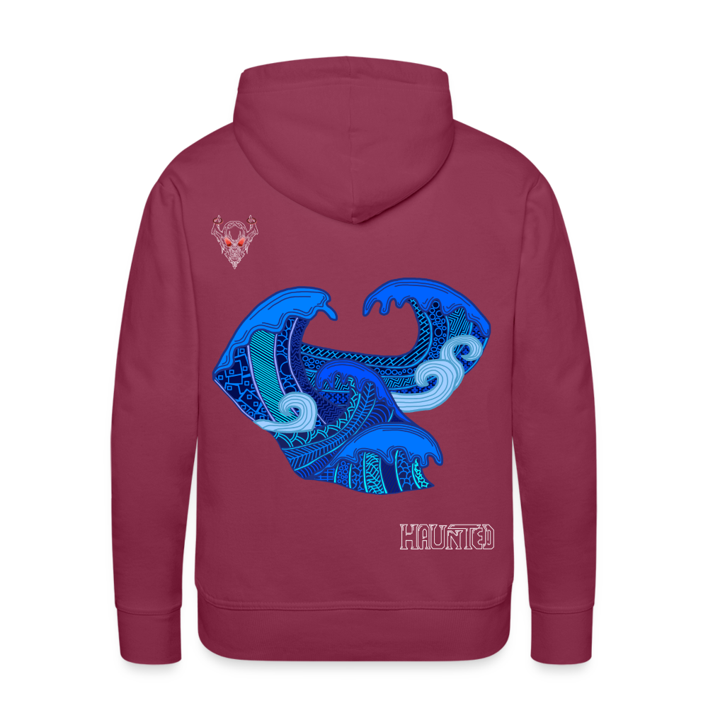 Men Hoodie Waves Light - Bordeaux