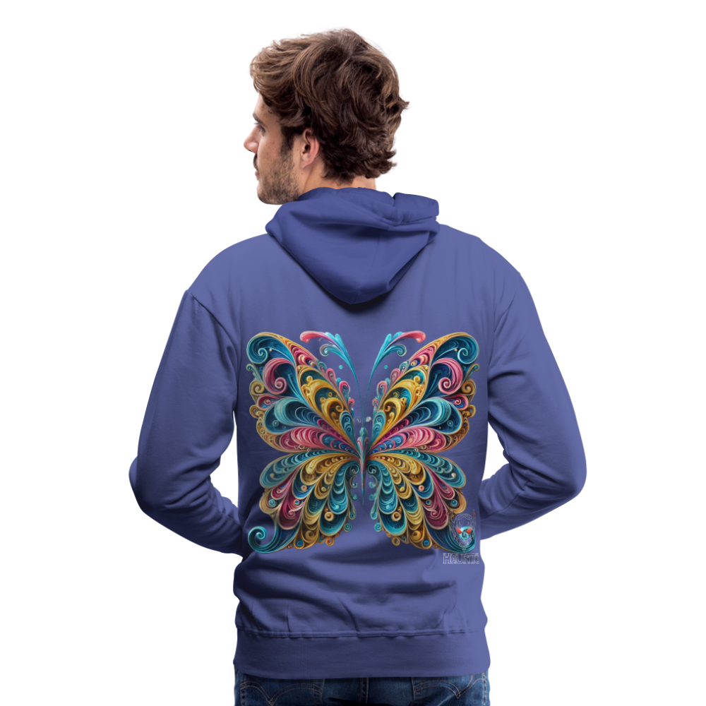 Men Hoodie Whimsical Butterfly Harmony - Königsblau