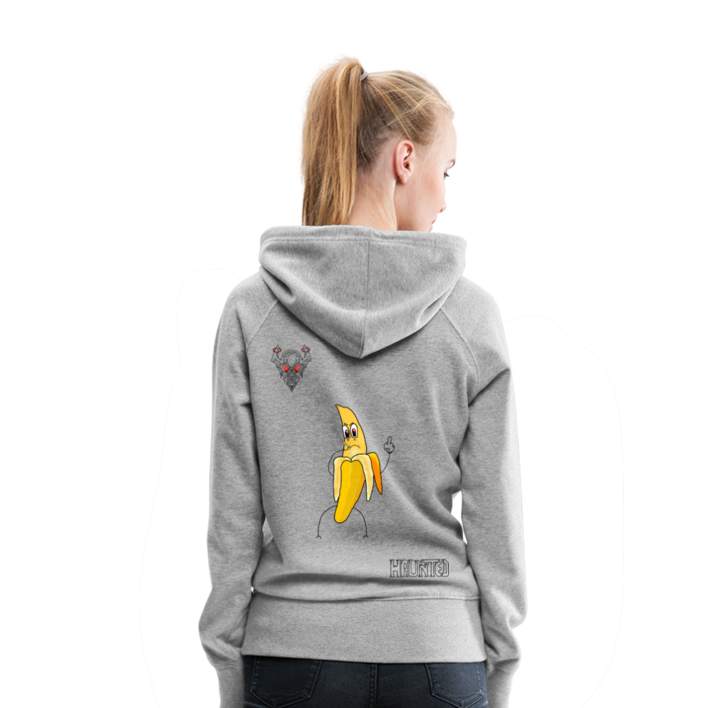Woman Hoodie Pissed Bananna - Grau meliert
