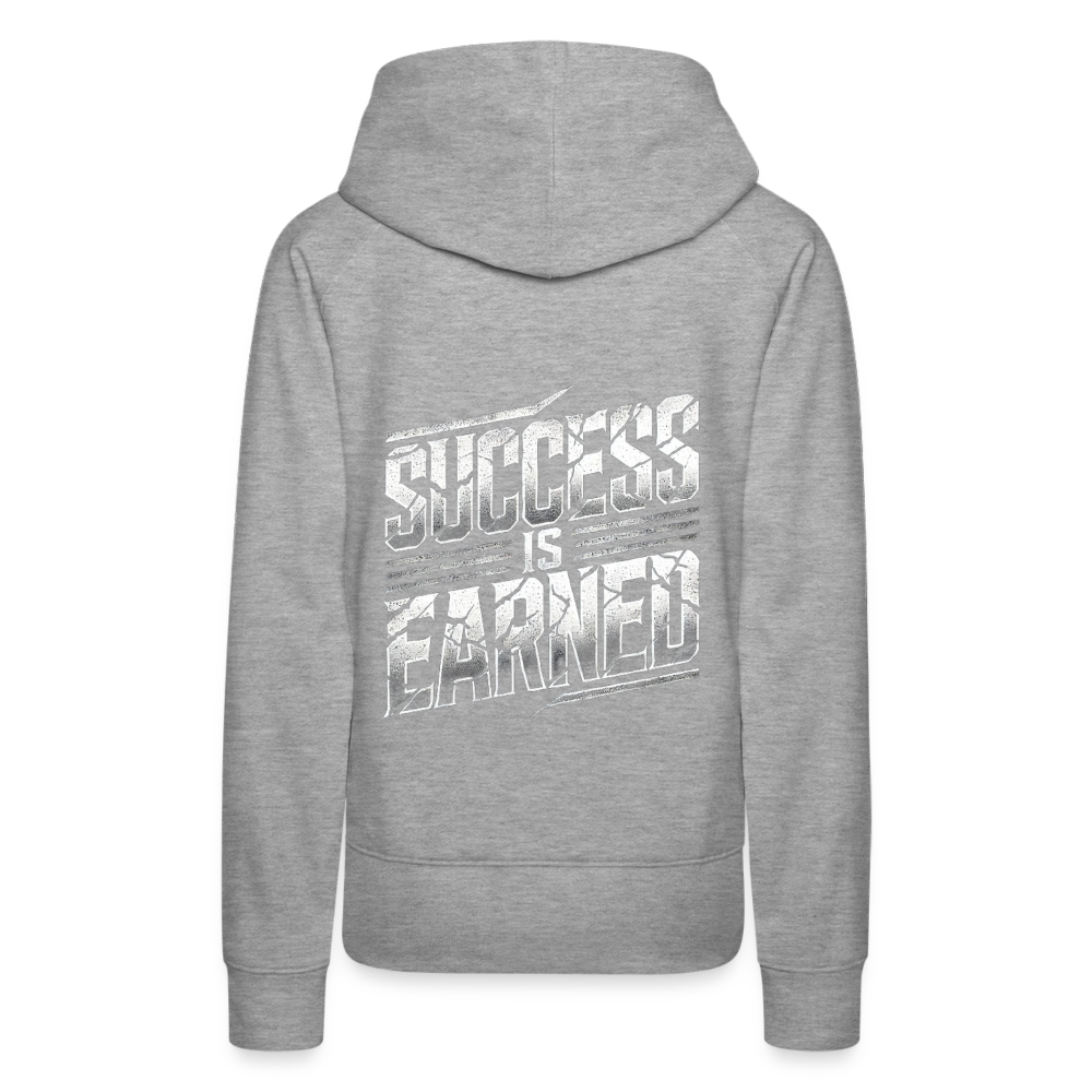 Women Hoodie Success is Earned - Grau meliert