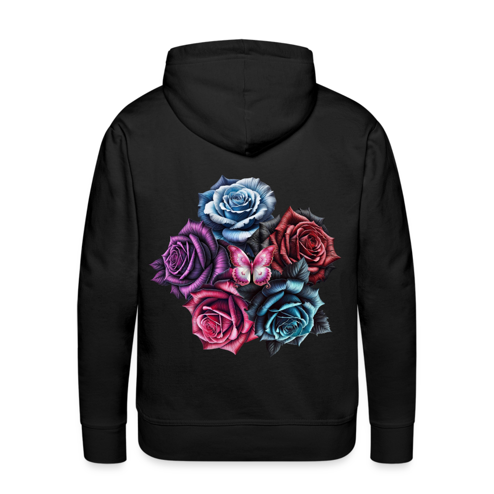 Men Hoodie Rose Circle - Schwarz