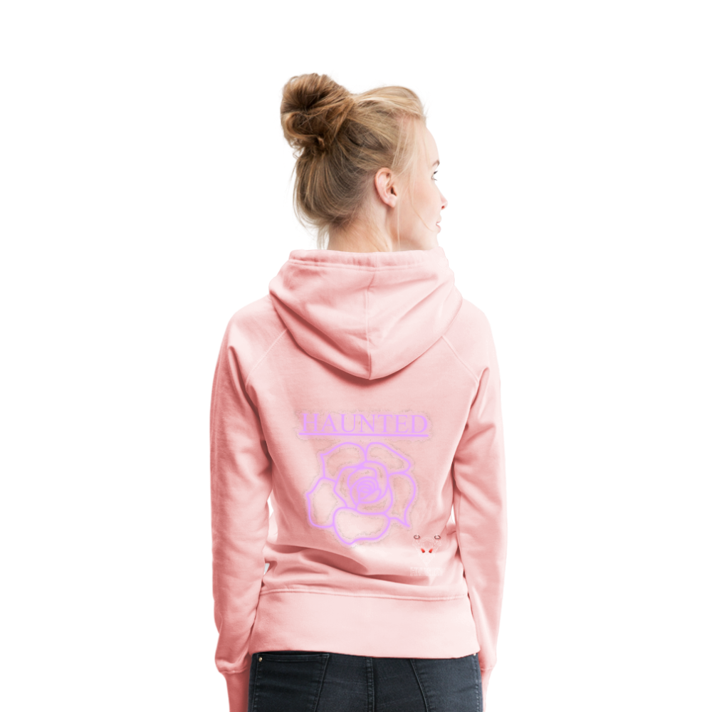 Women Hoodie Light Pink Neon Rose - Kristallrosa