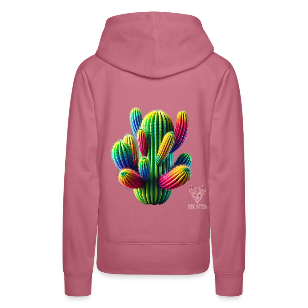 Woman Hoodie Prismatic Cactus Bloom - Malve