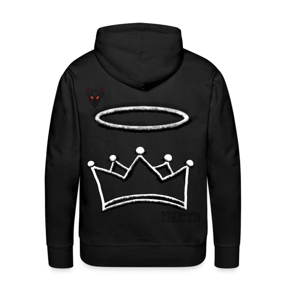 Man Hoodie Cown and Ring Dark - Schwarz