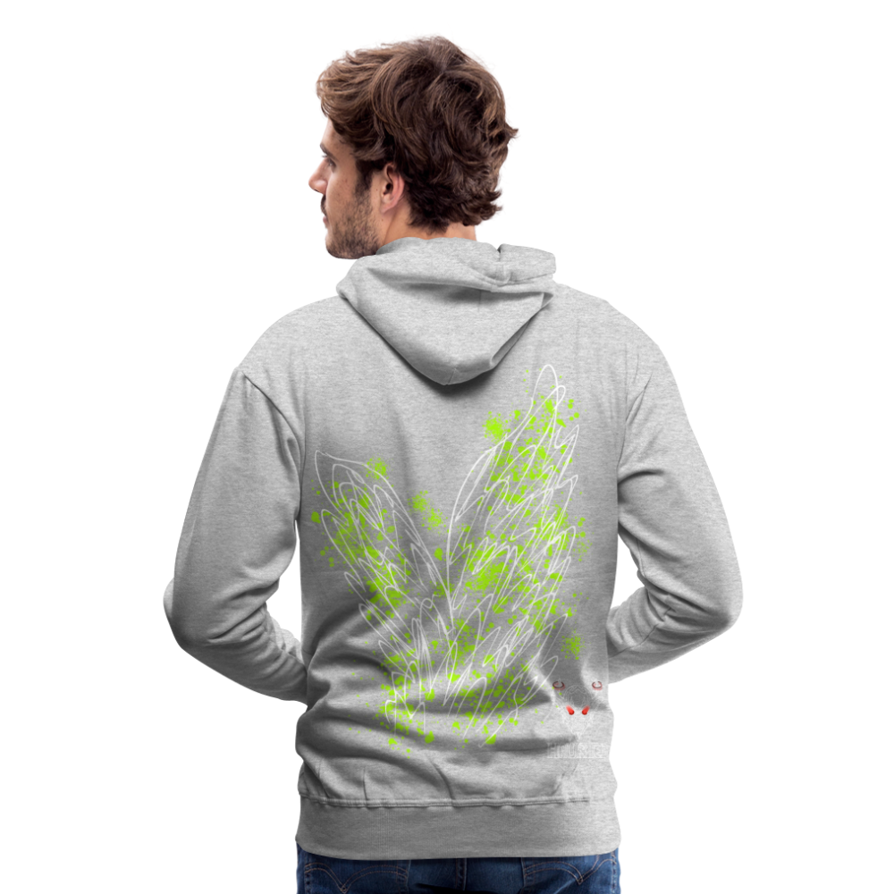 Men Hoodie Poison Green Wings - Grau meliert