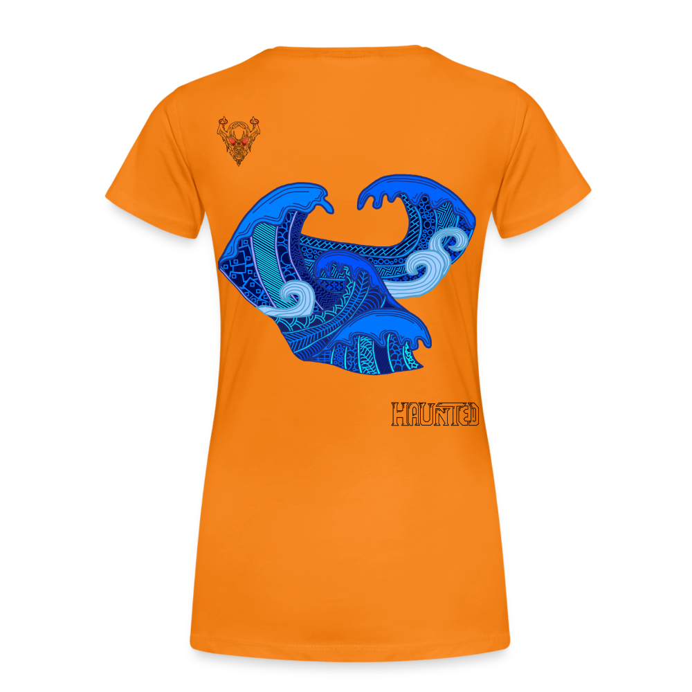 Woman T-Shirt Waves Dark - Orange