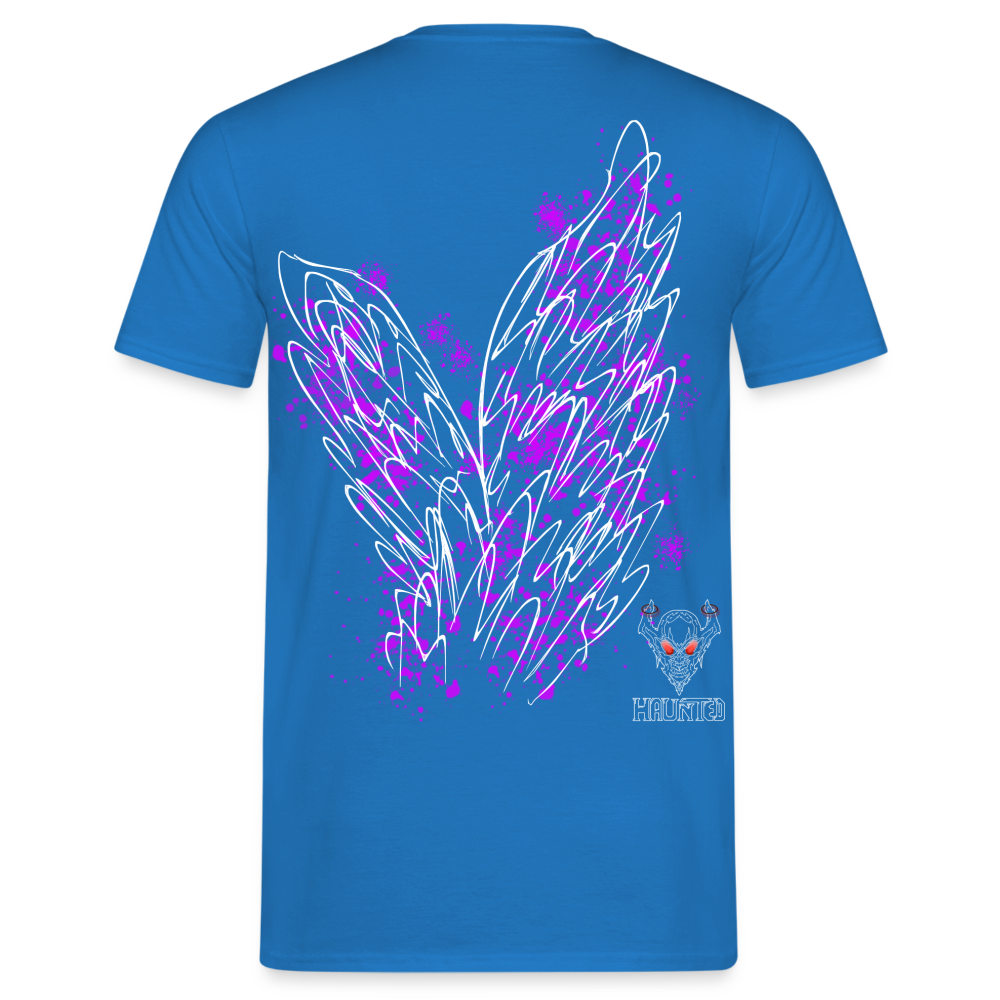 Men T-Shirt Pink Wings - Royalblau