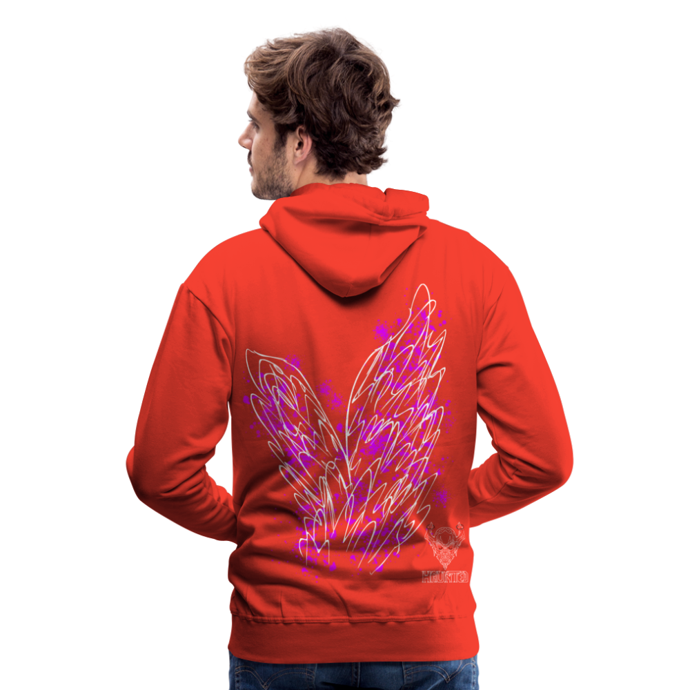 Men Hoodie Pink Wings - Rot