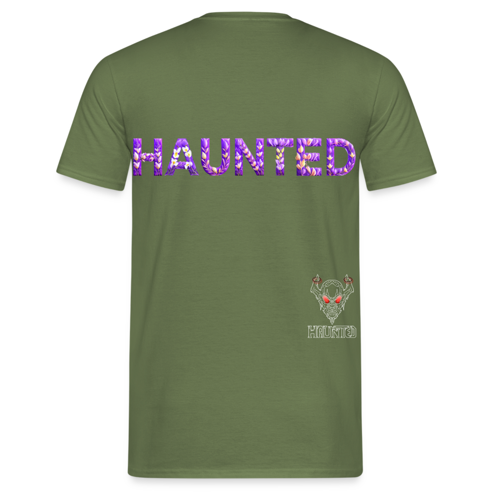 Men T-Shirt Lavender Bloom Essence - Militärgrün