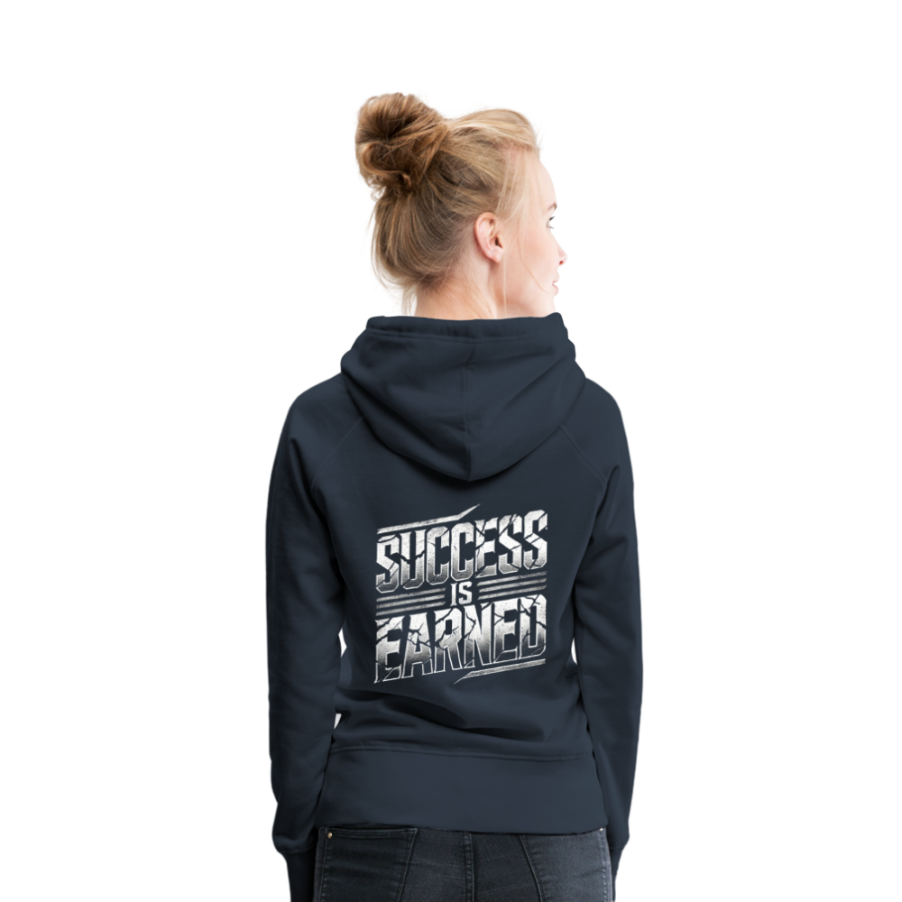Women Hoodie Success is Earned - Navy