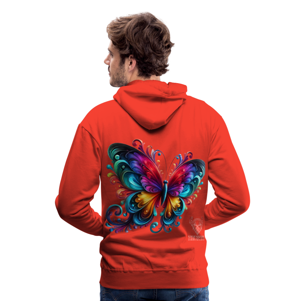 Men Hoodie Radiant Butterfly Art - Rot