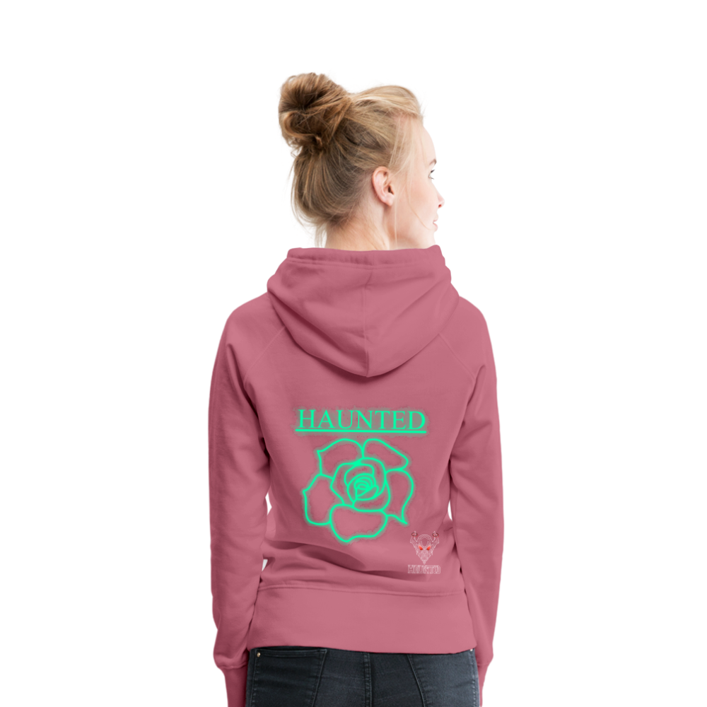 Women Hoodie Turquoise Neon Rose - Malve