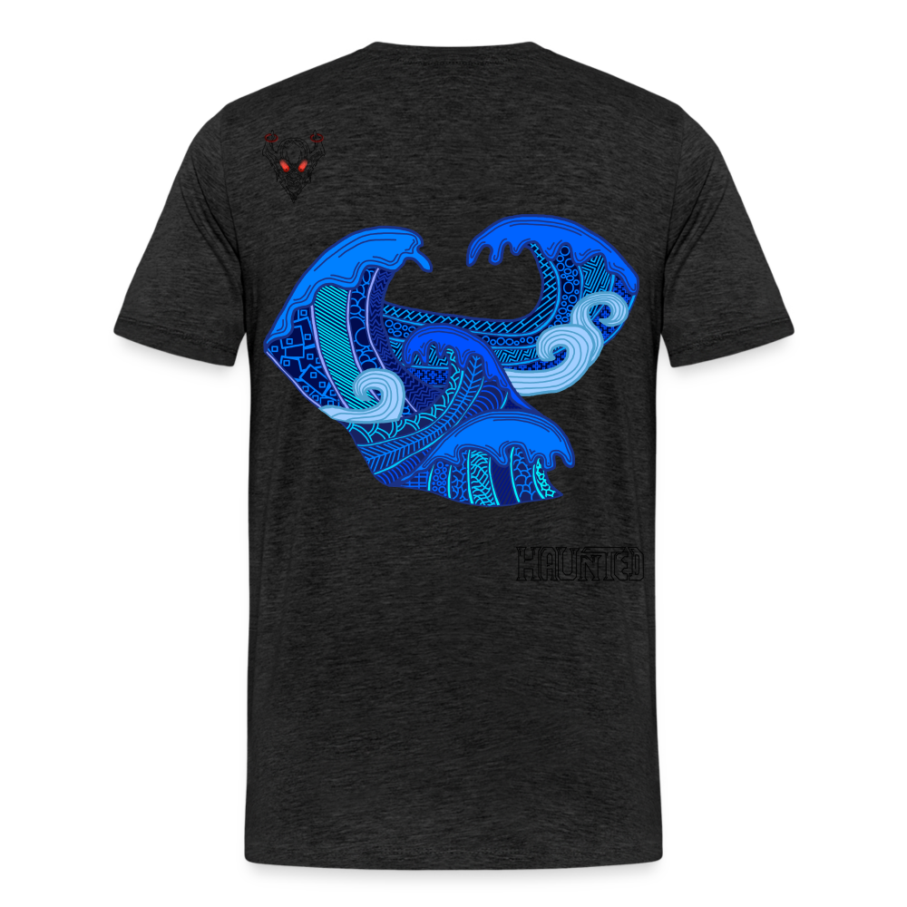 Man T-Shirt Waves Dark - Anthrazit