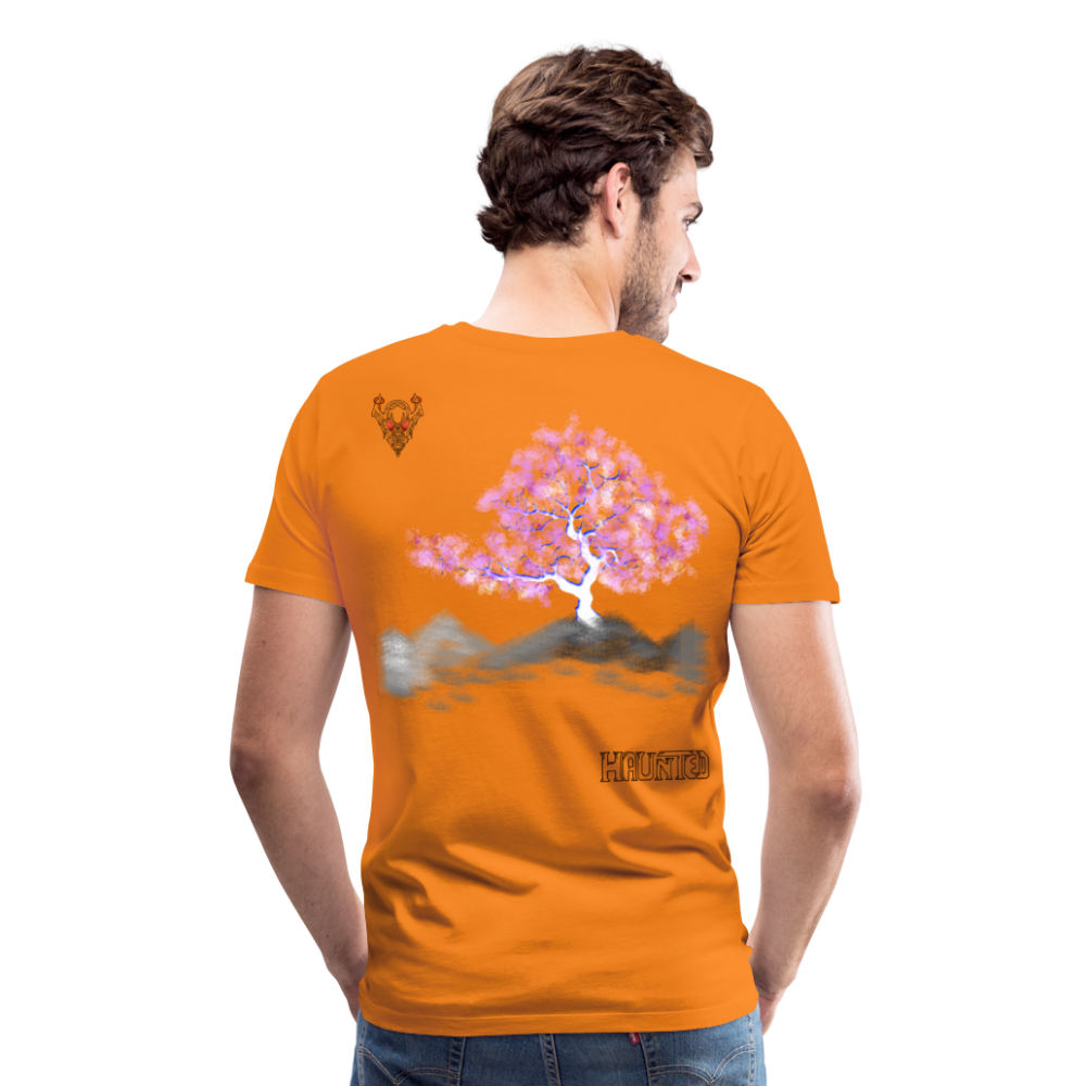 Man T-Shirt Cherry Blossom - Orange