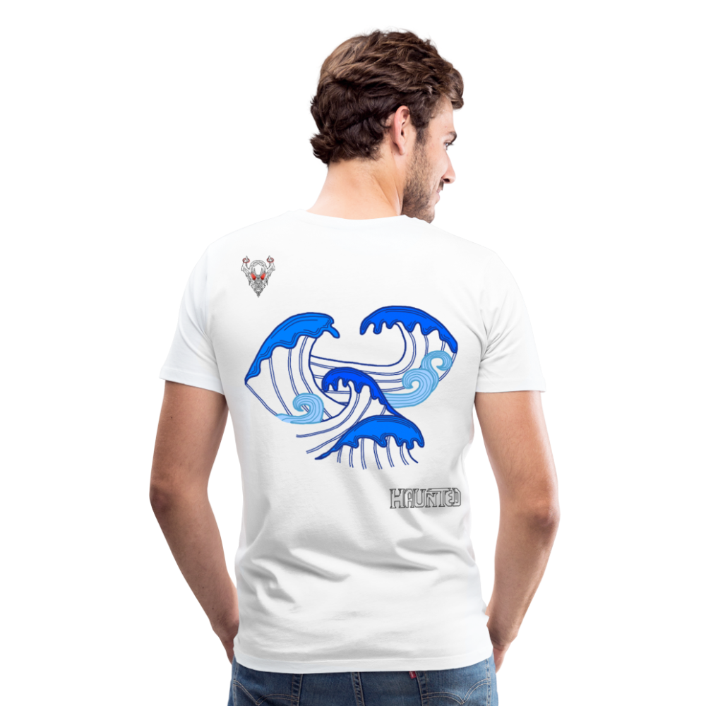 Man T-Shirt Waves clean Dark - Weiß