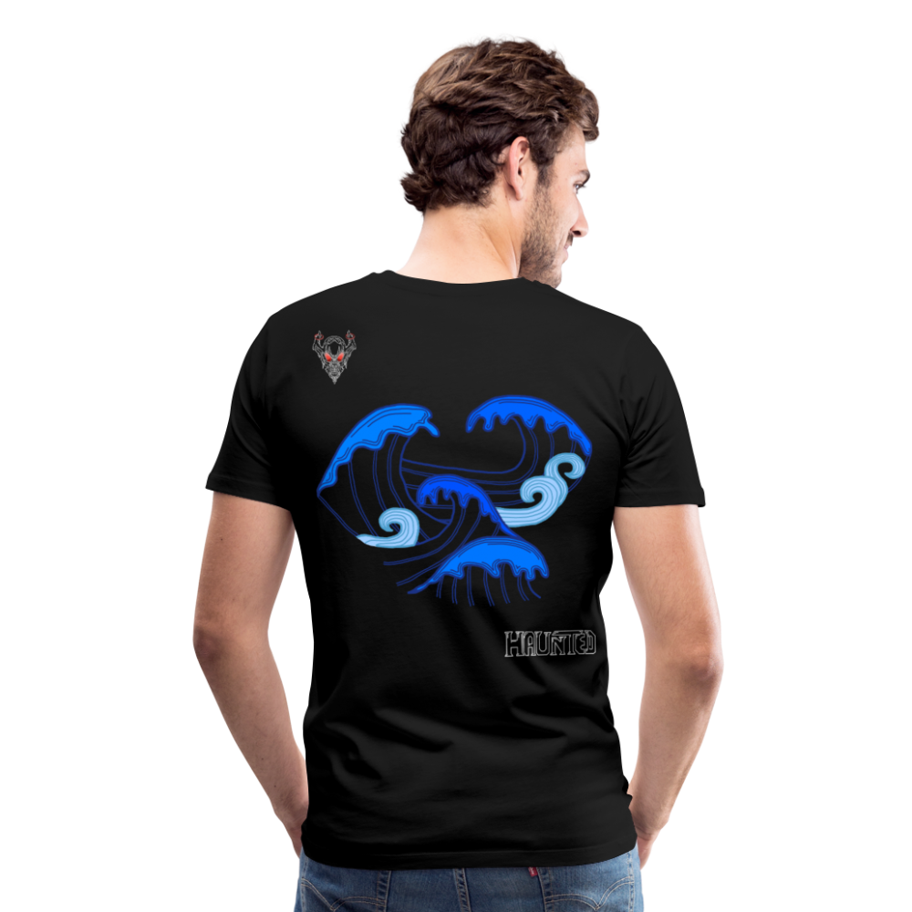 Man T-Shirt Waves clean Light - Schwarz