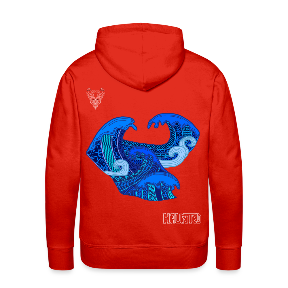 Men Hoodie Waves Light - Rot