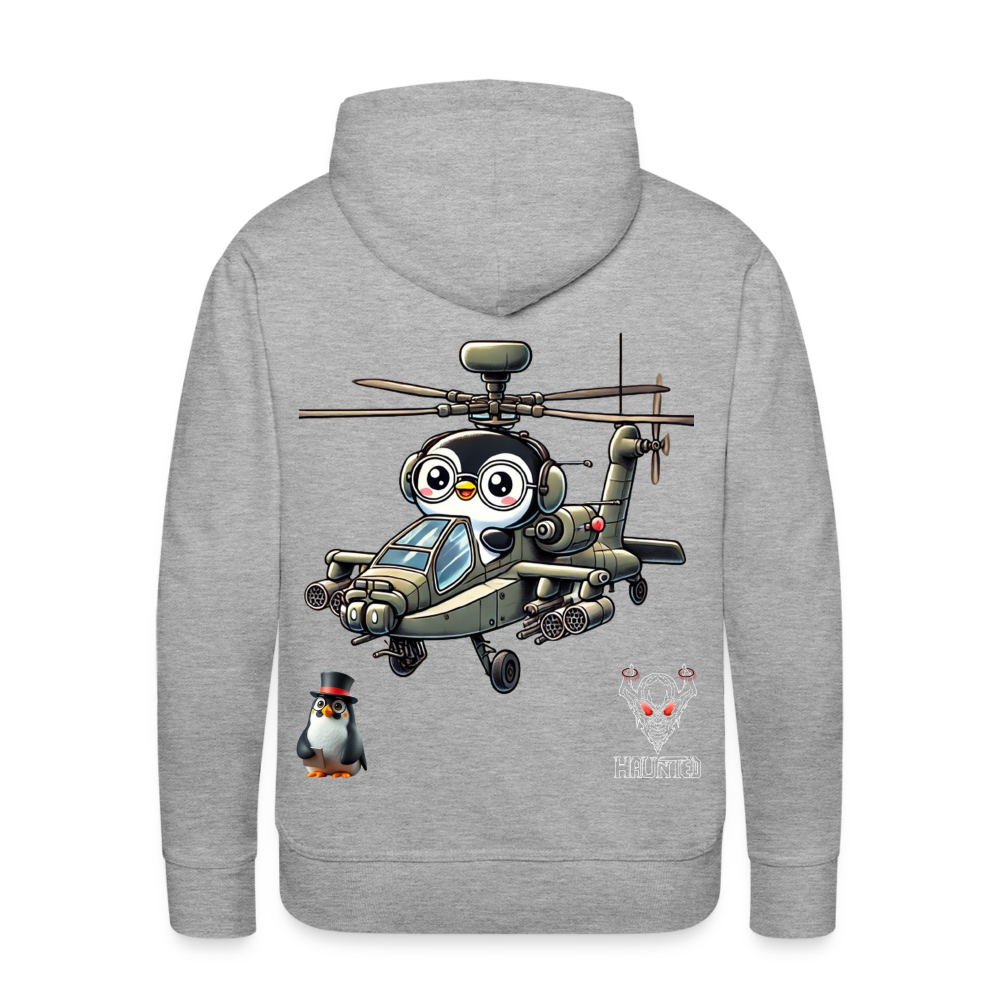 Men Hoodie KasPenguin in Apache - Grau meliert