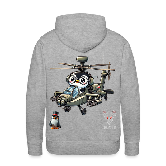 Men Hoodie KasPenguin in Apache - Grau meliert
