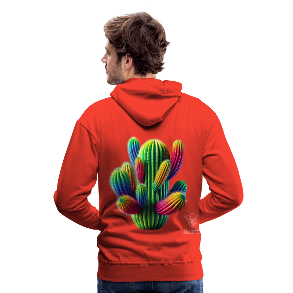 Men Hoodie "Prismatic Cactus Bloom" - Rot