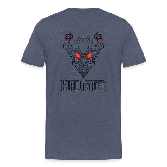 Men T-Shirt Deamon Black - Blau meliert