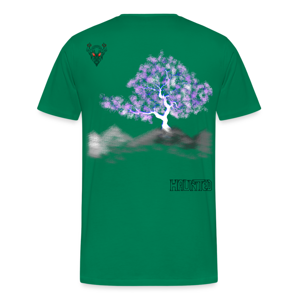 Man T-Shirt Cherry Blossom - Kelly Green