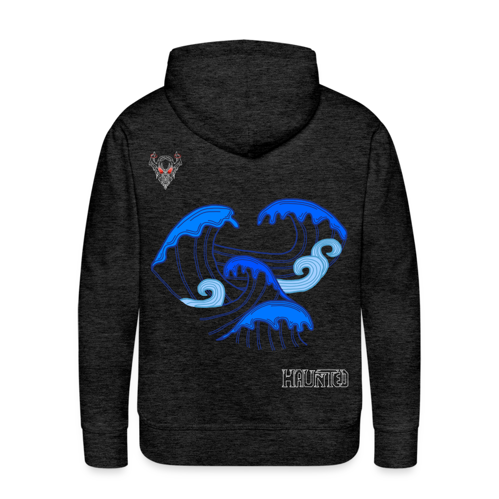 Men Hoodie Waves clean Light - Anthrazit