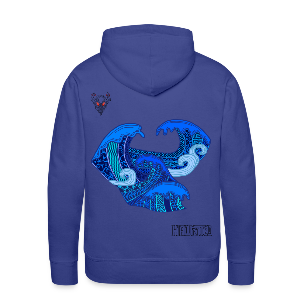 Men Hoodie Waves Dark - Königsblau