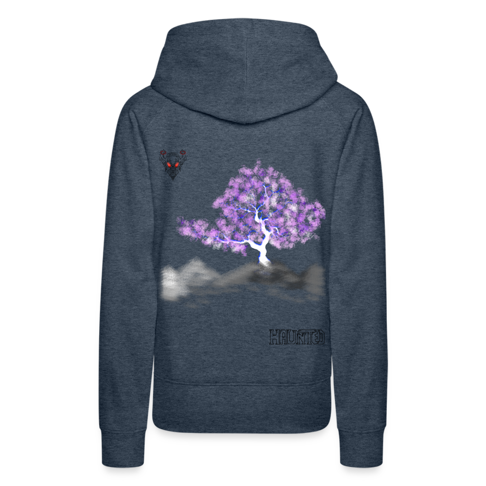 Woman Hoodie Cherry Blossom - Jeansblau