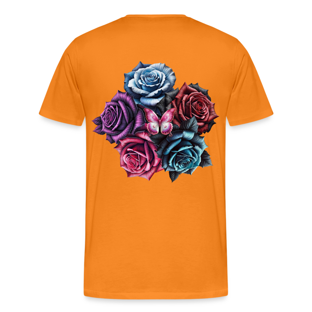 Men T-Shirt Rose Circle - Orange