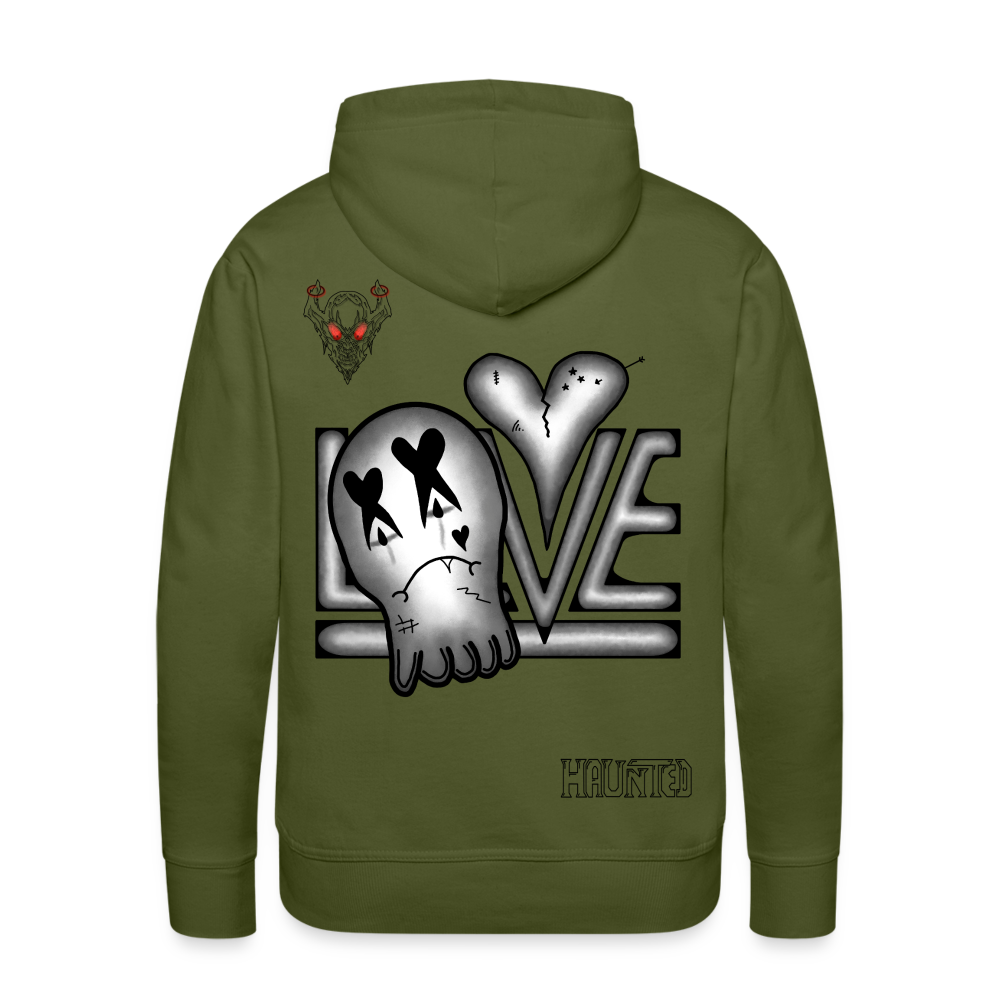 Man Hoodie LOVE - Olivgrün