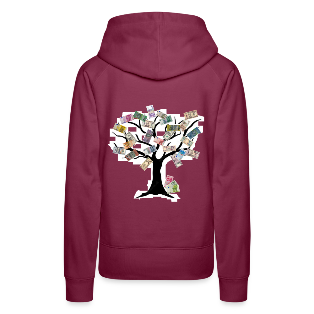 Women Hoodie Money Tree - Bordeaux