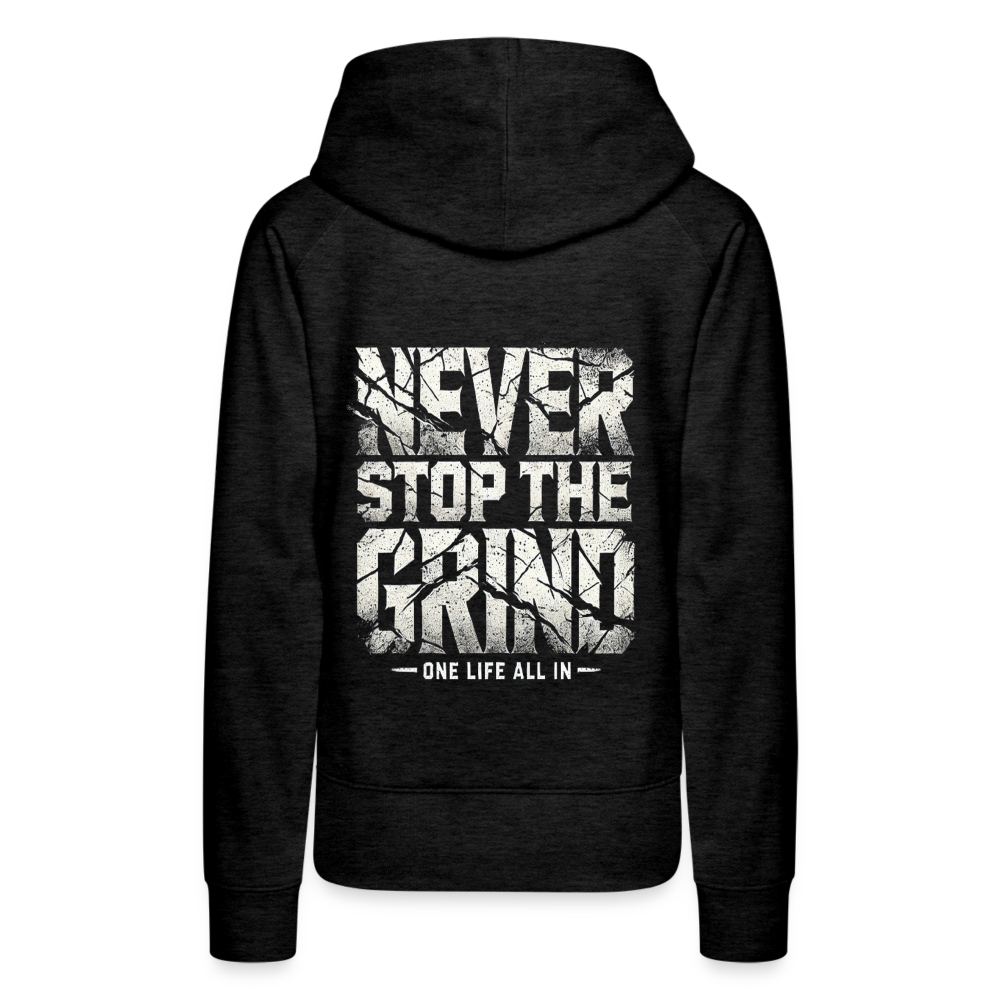 Women Hoodie Never Stop The Grind - Anthrazit