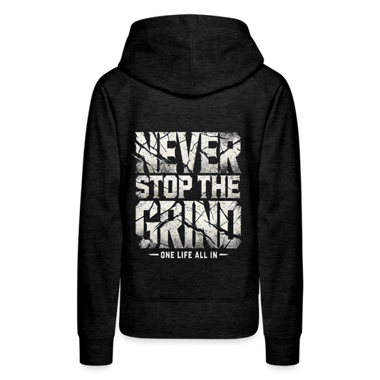 Women Hoodie Never Stop The Grind - Anthrazit