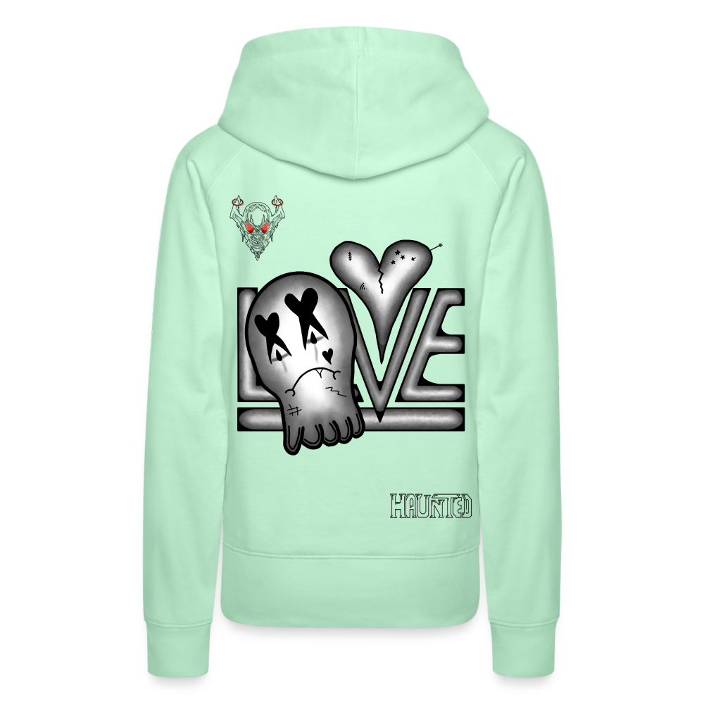 Woman Hoodie LOVE - helles Mintgrün