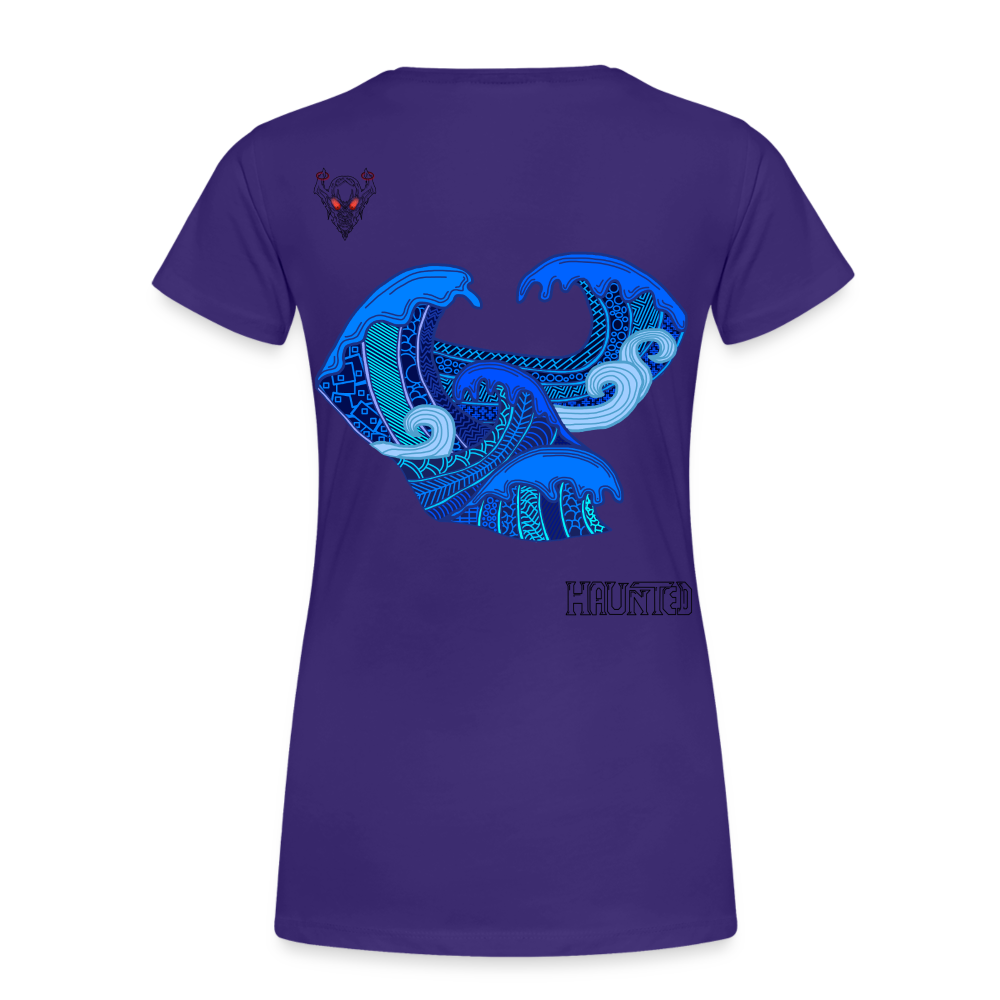 Woman T-Shirt Waves Dark - Lila