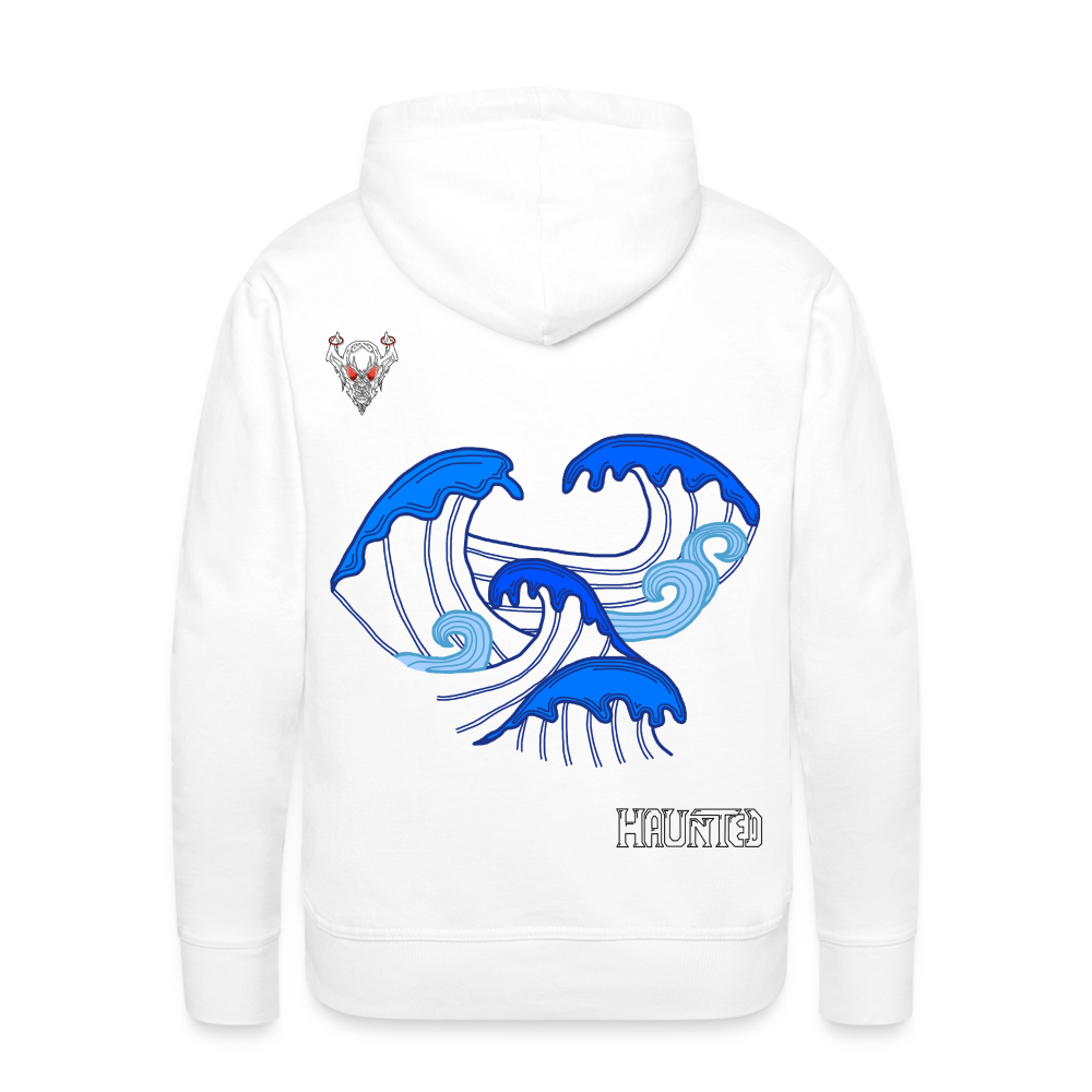 Men Hoodie Waves clean Dark - Weiß