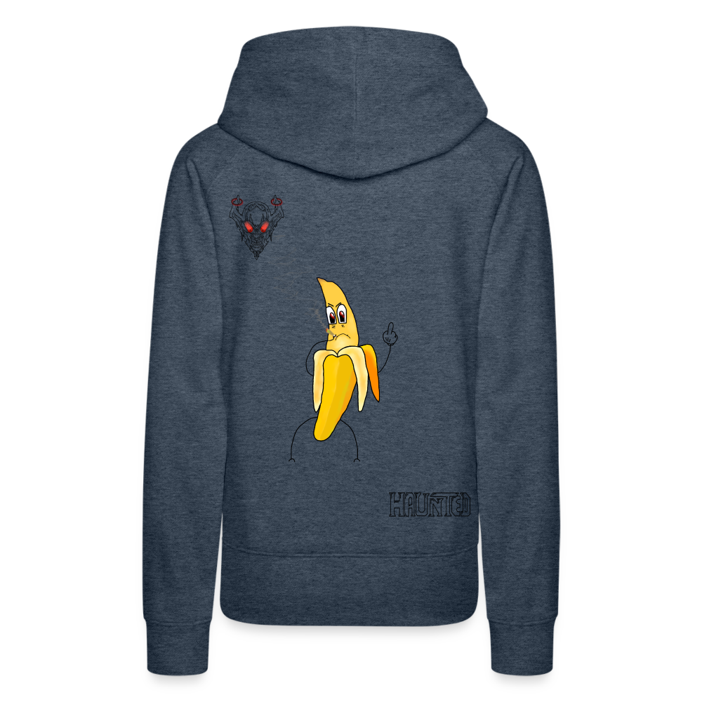 Woman Hoodie Pissed Bananna - Jeansblau
