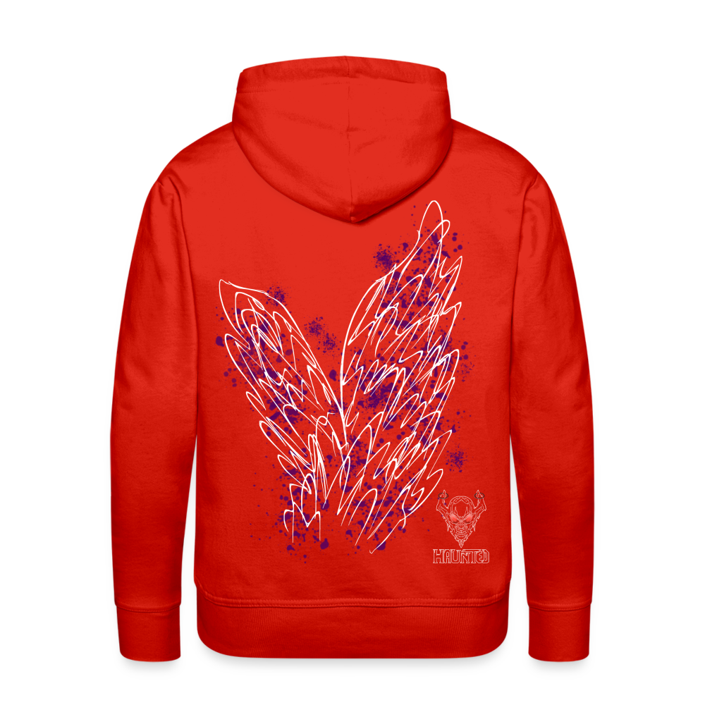Men Hoodie Purple Wings - Rot