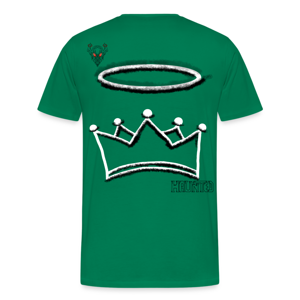 Man T-Shirt Crown and Ring Dark - Kelly Green